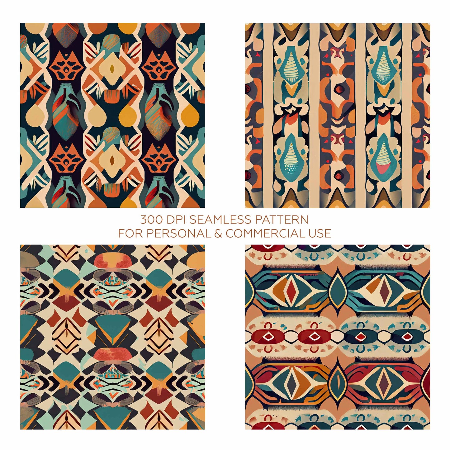 8 Boho Seamless Pattern Bundle • 300 dpi • for personal & commercial use