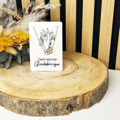 Damen Armband vergoldet mit süßer Karte | Dein kleiner Glücksbringer