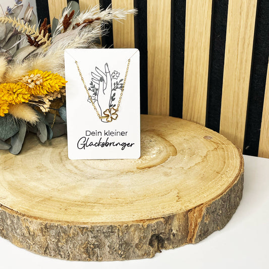 Damen Armband vergoldet mit süßer Karte | Dein kleiner Glücksbringer