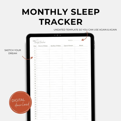 Digital Dream Journal, 8 pages BUNDLE, Digital Download, Printable, Dream Tracker/ Dairy/ Planner, Sleep Tracker, Sleep Journal